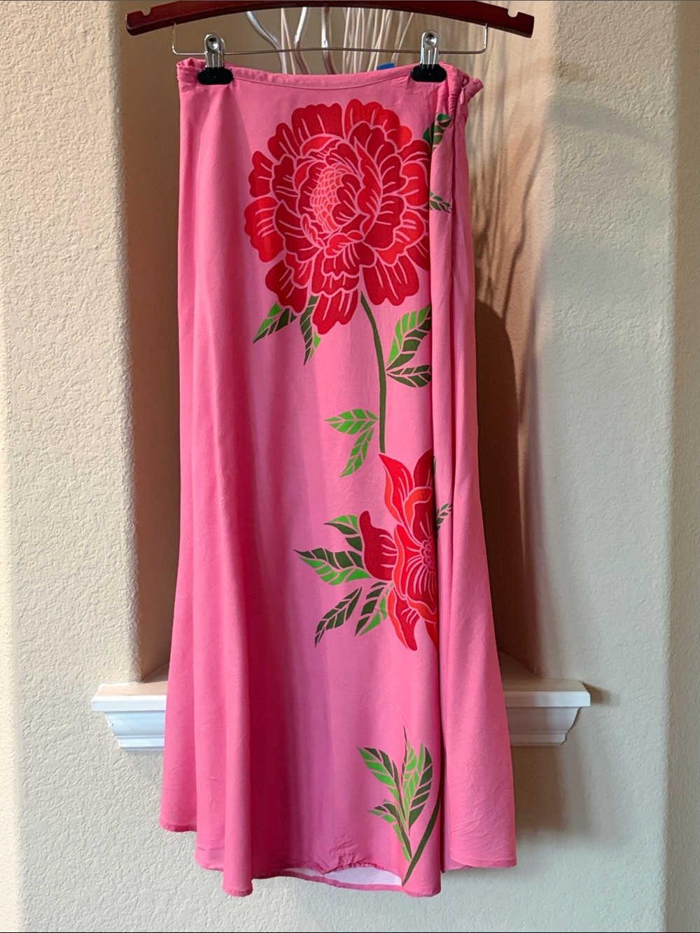 Farm Rio Rose Motif Maxi Skirt Size L - Picture 4 of 9